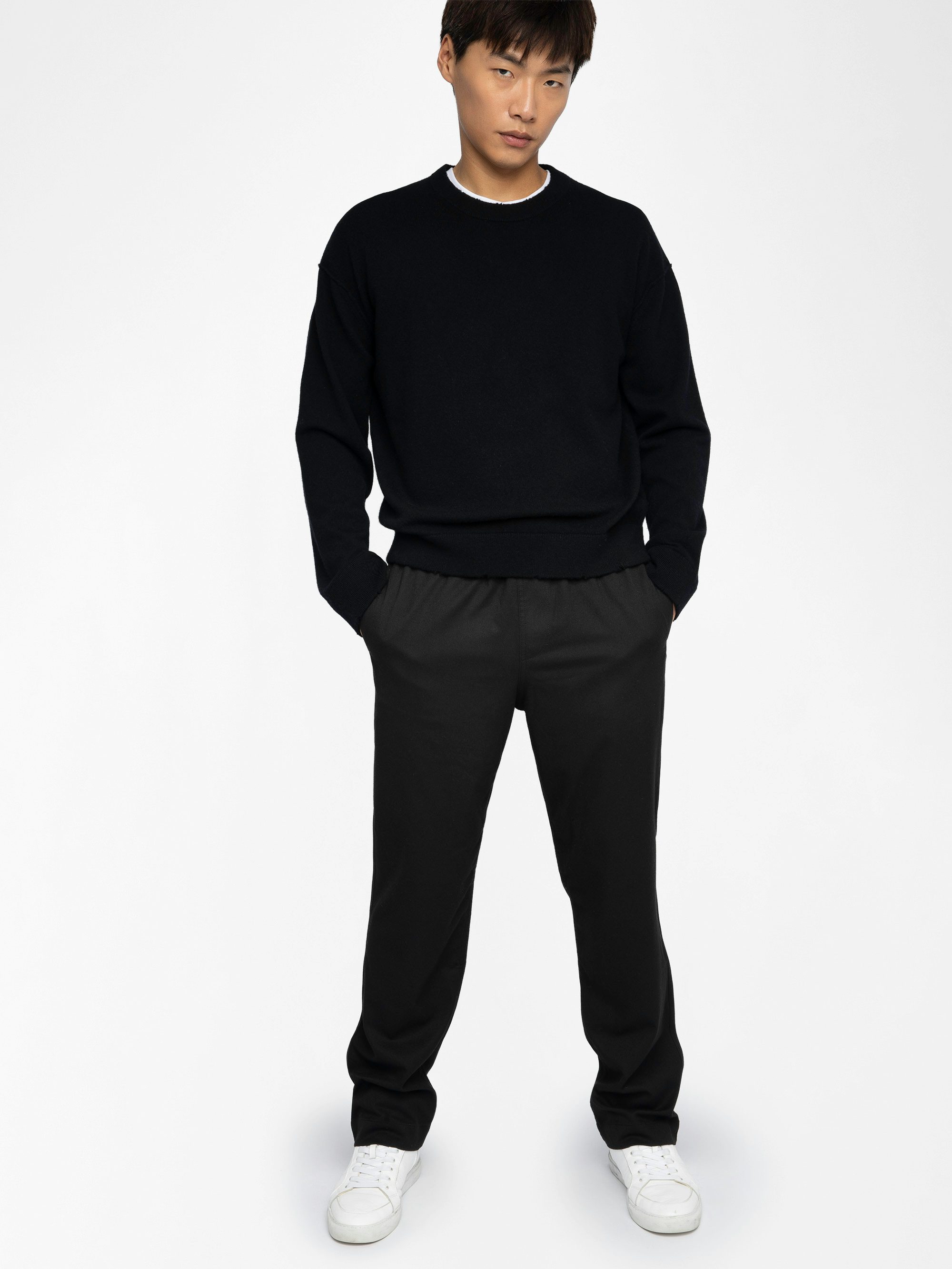 Trousers Pix - Straight-cut casual trousers with elasticated waist.
